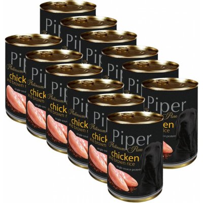 Dolina Noteci Piper Platinum Pure kuře a hnědá rýže 12 x 400 g