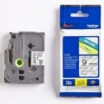 Brother TZE-121, černý tisk průsvitný podklad 8 m x 9 mm – Zboží Dáma