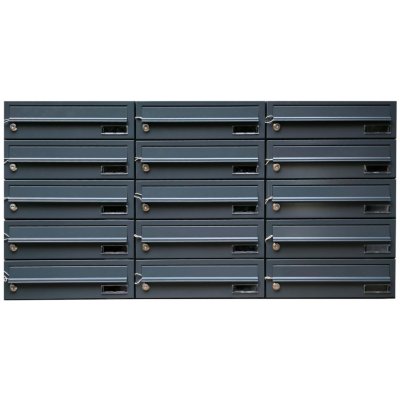 3MH s.r.o. Poštovní schránka MB 01-370x110x260 v sestavě na stěnu Barva: RAL 9006 stříbrná – Hledejceny.cz