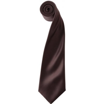 Premier Workwear Saténová kravata hnědá