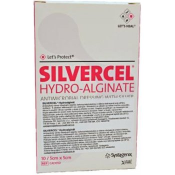 Silvercel Hydroalginate Krytí 5 x 5cm 10 ks