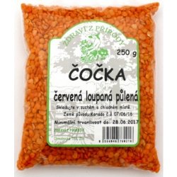 Zdraví z prírody Čočka červená loupaná 250g