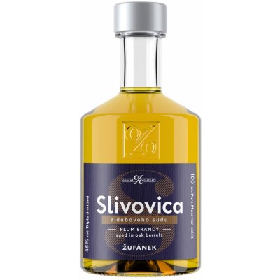 Žufánek Slivovice z dubového sudu 0,1 l (holá láhev) – Zboží Mobilmania