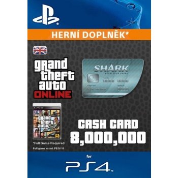 Grand Theft Auto Online Megalodon Shark Cash Card 8,000,000$