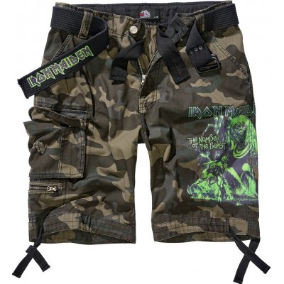 Brandit kraťasy Iron Maiden Savage shorts The Number of The Beast darkcamo – Hledejceny.cz