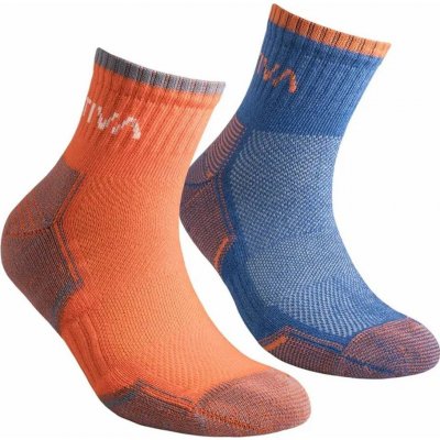 LA SPORTIVA Kids Running Socks Malibu Blue/Hibiscus