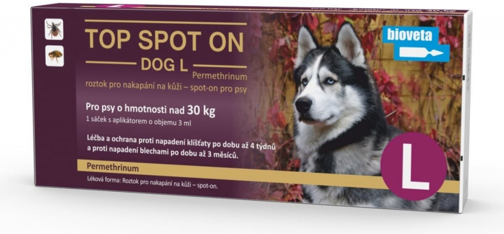 Bioveta Top Spot-on Dog L nad 30 kg 1 x 3 ml