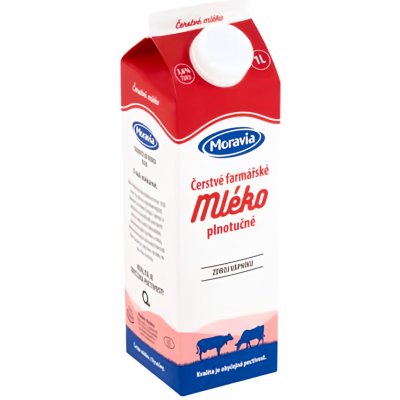 Moravia Farmářské mléko 3,6% 1 l – Zboží Dáma
