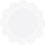 Papírová rozeta s ornamentem - 10 cm - bílá (10 ks/bal) – Sleviste.cz