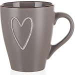 Banquet Hrnek keramický HEART hnědý 310 ml – Sleviste.cz