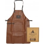 Goodman kožená grilovací zástěra BBQ v dárkové krabičce koňaková – Hledejceny.cz