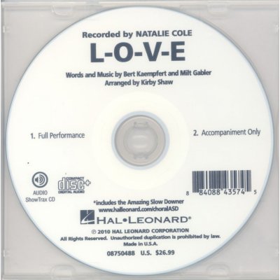 L-O-V-E / ShowTrax CD CD s hudebnín doprovodem
