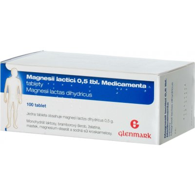 MAGNESII LACTICI 0,5 TBL. MEDICAMENTA POR 0,5G TBL NOB 100 – Zboží Dáma