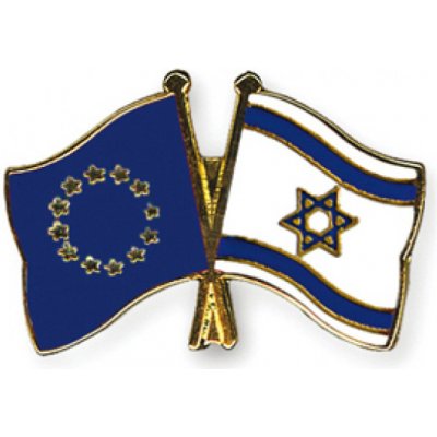 Odznak (pins) 22mm vlajka EU + Izrael - barevný – Hledejceny.cz