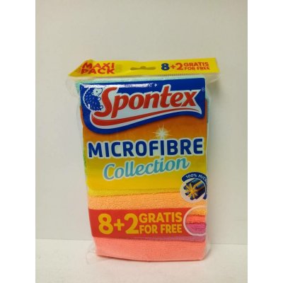 Spontex Microfibre utěrka 30 x 30 cm 8 + 2 ks – Zboží Dáma