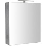 Sapho RIWA galerka s LED osvětlením, 60x70x17 cm, dub stříbrný – Zboží Mobilmania