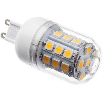 SMD Lighting LED žárovka G9 4W 27 SMD 5050 bílá teplá