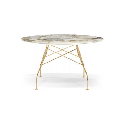 Glossy Marble finish kulatý 130 cm zlatá symfonie Kartell – Zboží Mobilmania