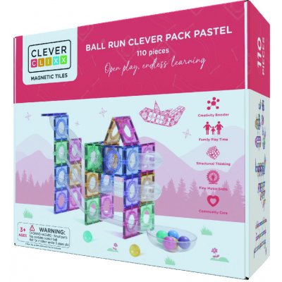 Cleverclixx Kuličkodráha Ball Run Clever Pack Pastel 110ks – Zboží Dáma