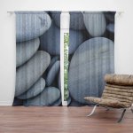 Závěsy Černé kameny: 2 ks - 140x250 cm - Sablio – Hledejceny.cz