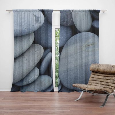 Závěsy Černé kameny: 2 ks - 140x250 cm - Sablio – Hledejceny.cz
