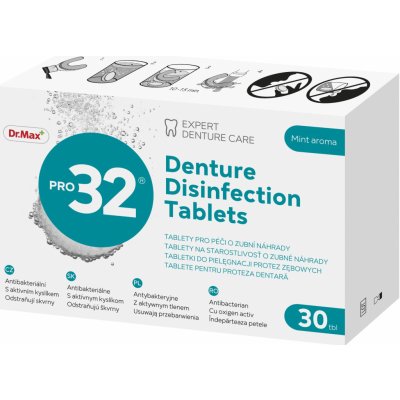 Dr.Max PRO32 Denture Disinfection Tablets 30 tablet – Hledejceny.cz