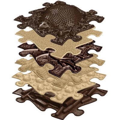 MUFFIK set ortopedických podlah Cesta ježka 6 ks Hnědá – Zbozi.Blesk.cz