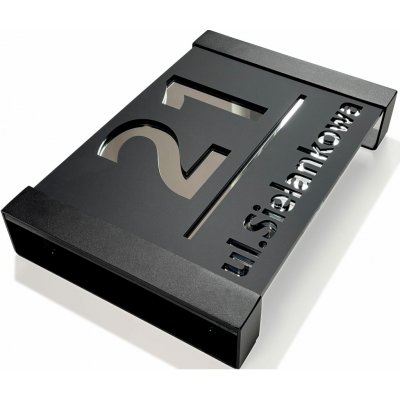 Adresní tabulka s číslem domu, černá Loft 30x40 cm – Zboží Mobilmania