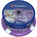 Verbatim DVD+R DL 8,5GB 8x, 25ks (43667) – Hledejceny.cz