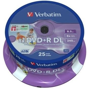 Verbatim DVD+R DL 8,5GB 8x, 25ks (43667)