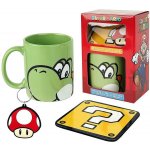 CurePink Dárkový set Super Mario: Yoshi hrnek přívěsek tácek hrnku GP85205 315 ml – Hledejceny.cz