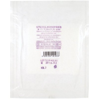 Steriwund Kompres gázový sterilní 7,5 x 7,5 cm/2 ks – Zboží Mobilmania