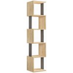 Asir Knihovna PIRI dub sonoma antracit – Zboží Dáma