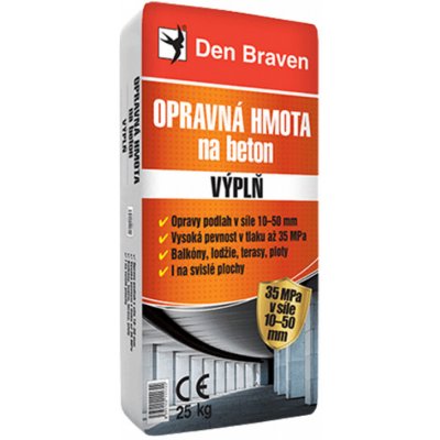 Den Braven Opravná hmota na beton VÝPLŇ Opravná hmota na beton VÝPLŇ, pytel 25 kg