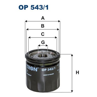 FILTRON Olejový filtr OP543/1