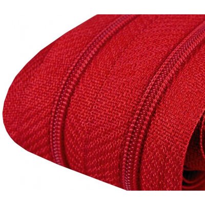 Zip spirálový 3 mm - metráž - různé barvy Zip spirálový 3 mm: 148 Červená – Zboží Dáma