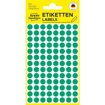 Avery Zweckform 3011 Kulaté etikety 8 mm 416 ks modré – Zboží Dáma