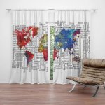 Sablio Závěs Jména států: 2ks 140x250cm – Hledejceny.cz