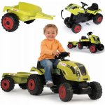 SMOBY 710107 šlapací traktor CLASS GM s prívesom a s otváracou kapotou a posuvným sedadlom od 3 rokov – Zboží Dáma
