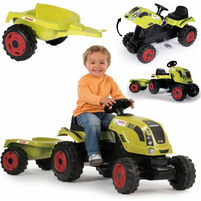 SMOBY 710107 šlapací traktor CLASS GM s prívesom a s otváracou kapotou a posuvným sedadlom od 3 rokov – Zboží Dáma