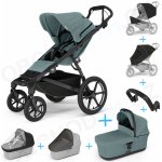Thule Set 7v1 Urban Glide 4-wheel Mid blue 2024 + pláštěnka + ochranná síť + madlo + korba Mid blue + pláštěnka + ochranná síť na korbu – Zboží Dáma