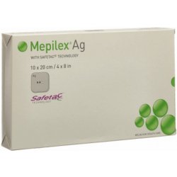 Mepilex Ag 10 x 20 cm 5 ks antimikrobiální pěnové krytí se si