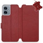 Mobiwear Kožené Flip Motorola Moto G54 5G / Moto G54 5G Power Edition - Tmavě červené - L_DRS – Sleviste.cz