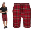 Pánské kraťasy a šortky Urban Classics Checker shorts red/blk