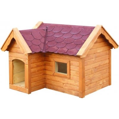 Drewmax MO140 Psí bouda z masivního smrkového dřeva Týk 165 x 170 x 130 cm – HobbyKompas.cz