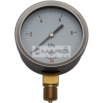 Thermis Manometr standardní 312 spodní ø100 mm, M20x1,5, 0-10 kPa 312M10M20 – HobbyKompas.cz