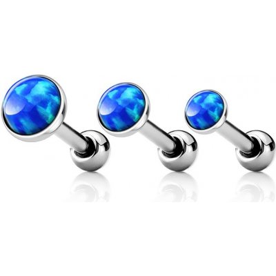 Šperky4U cartilage piercing do ucha modrý opál CP1087-OP05-04 – Zboží Mobilmania