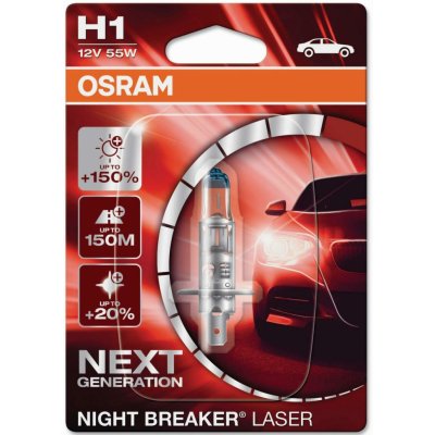 Osram Night Breaker Laser H1 P14,5s 12V 55W 64150NL-01B – Zboží Mobilmania