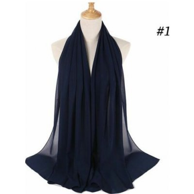 Šifónový šál přes společenské šaty Tmavě modrá – Zboží Dáma