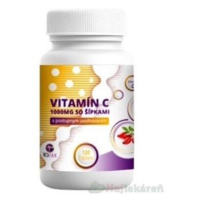 Tozax Vitamin C 1000 mg se šipkami s postupným uvolňováním 120 tablet – Hledejceny.cz